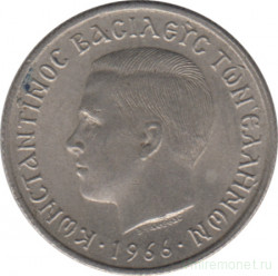 Монета. Греция. 50 лепт 1966 год.