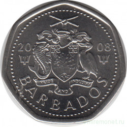 Монета. Барбадос. 1 доллар 2008 год.
