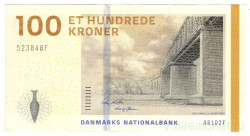 Банкнота. Дания. 100 крон 2009 год. Тип 66b(2).