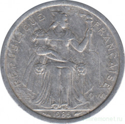 Монета. Французская Полинезия. 1 франк 1985 год.