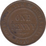 Монета. Австралия. 1 пенни 1919 год. ав.