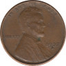 Монета. США. 1 цент 1937 год. Монетный двор S. ав.