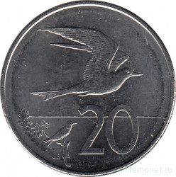 Монета. Острова Кука. 20 центов 2015 год.