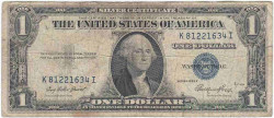 Банкнота. США. 1 доллар 1935 год. Синяя печать. К. Тип 416D2e.