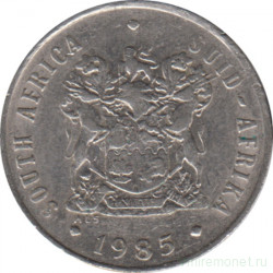 Монета. Южно-Африканская республика (ЮАР). 10 центов 1985 год.