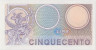 Банкнота. Италия. 500 лир 1974 год. Тип 94. рев.