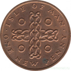 Монета. Остров Мэн. 1 пенни 1975 год.