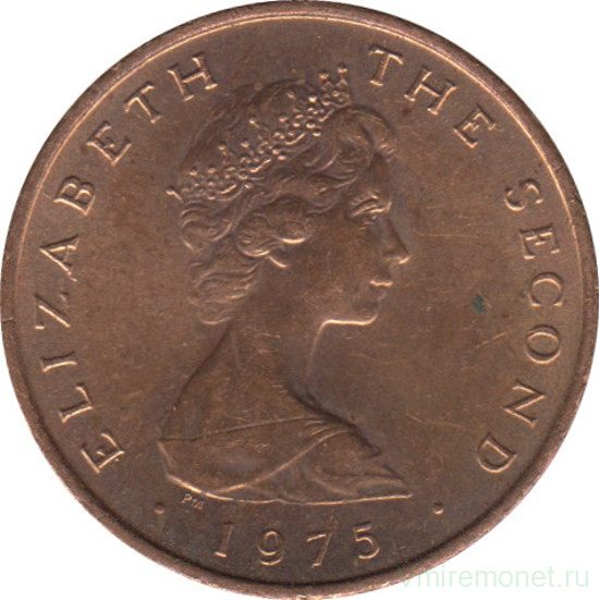 Монета. Великобритания. Остров Мэн. 1 пенни 1975 год.