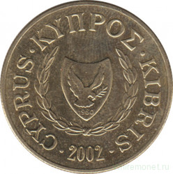 Монета. Кипр. 10 центов 2002 год.