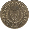  Монета. Кипр. 10 центов 2002 год. ав.
