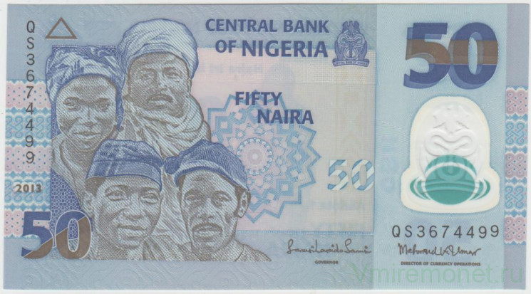 Банкнота. Нигерия. 50 найр 2013 год. Тип 40d.