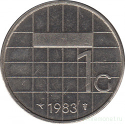 Монета. Нидерланды. 1 гульден 1983 год.