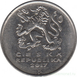 Монета. Чехия. 5 крон 2017 год.