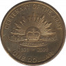 Монета. Австралия. 1 доллар 2001 год. 100 лет армии Австралии. (C). ав.
