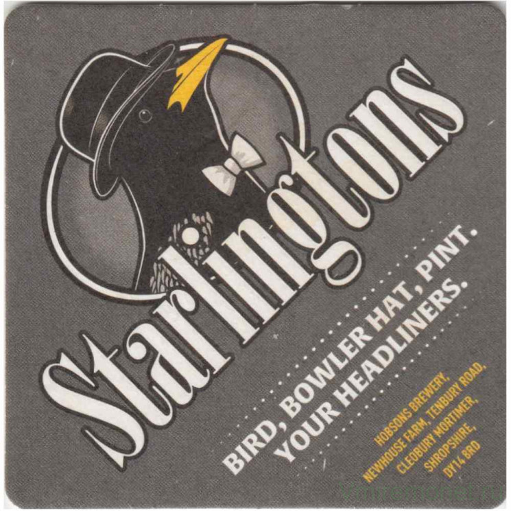 Подставка. Пиво "Starlingtons". Англия.