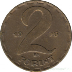 Монета. Венгрия. 2 форинта 1976 год.