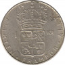 Монета. Швеция. 1 крона 1963 год. рев.