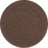 Монета. Бельгия. 2 сантима 1859 год. ав.