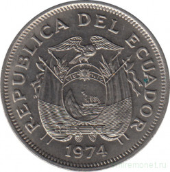 Монета. Эквадор. 1 сукре 1974 год.