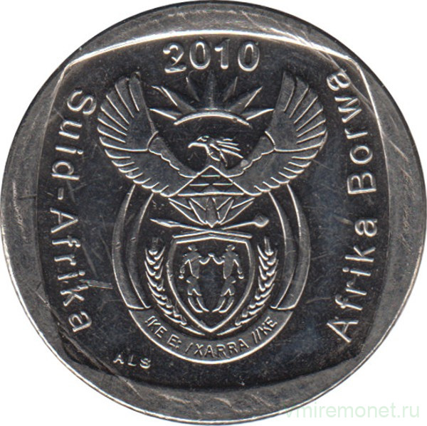 Монета. Южно-Африканская республика (ЮАР). 2 ранда 2010 год. UNC.
