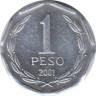Монета. Чили. 1 песо 2001 год. ав.