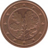 Монета. Германия. 2 цента 2014 год. (D). ав.