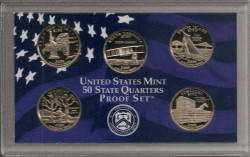 Монета. США. 25 центов 2001 год. Набор штатов монетный двор S. Годовой набор квотеров.