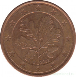 Монета. Германия. 5 центов 2002 год (J).