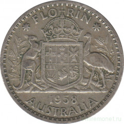 Монета. Австралия. 1 флорин (2 шиллинга) 1958 год.