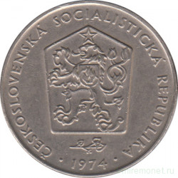 Монета. Чехословакия. 2 кроны 1974 год.