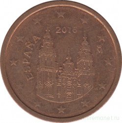 Монета. Испания. 2 цента 2016 год.