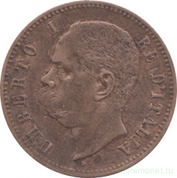 Монета. Италия. 2 чентезимо 1898 год.