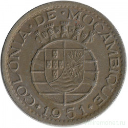 Монета. Мозамбик. 1 эскудо 1951 год.