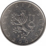  Монета. Чехия. 1 крона 2001 год. ав.