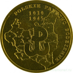 Монета. Польша. 2 злотых 2009 год. 70 лет польского правительства в изгнании.