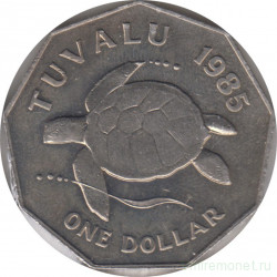 Монета. Тувалу 1 доллар 1985 год.