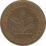  Монета. ФРГ. 10 пфеннигов 1989 год. Монетный двор - Карлсруэ (G). ав.