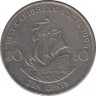 Монета. Восточные Карибские государства. 10 центов 1996 год. ав.