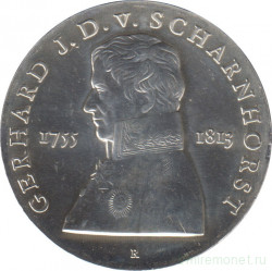 Монета. ГДР. 10 марок 1980 год. 225 лет со дня рождения Герхарда фон Шарнхорста.