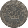 Монета. Колумбия. 200 песо 2016 год. ав.