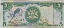 Банкнота. Тринидад и Тобаго. 5 долларов 2006 год. Тип 47b.