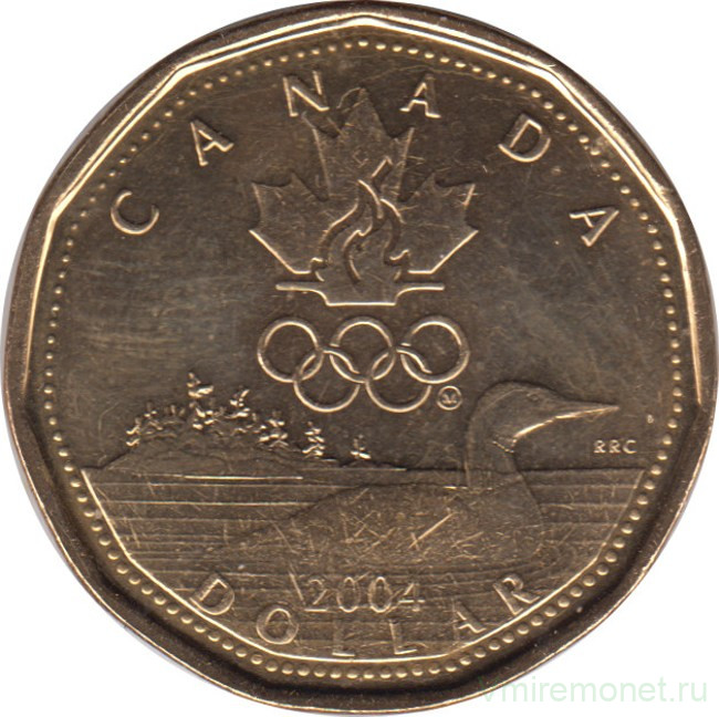 Монета. Канада. 1 доллар 2004 год. XXVIII летние Олимпийские игры. Афины 2004.
