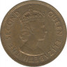 Монета. Гонконг. 10 центов 1972 год. рев.