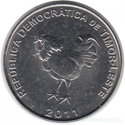 Монета. Восточный Тимор. 10 сентаво 2011 год.