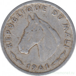 Монета. Мали. 10 франков 1961 год.