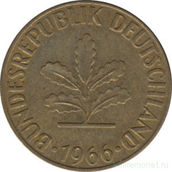 Монета. ФРГ. 5 пфеннигов 1966 год. Монетный двор - Штутгарт (F).