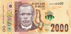 Банкнота. Малави. 2000 квачей 2021 год. Тип W70.