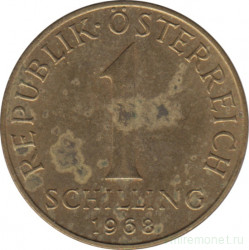 Монета. Австрия. 1 шиллинг 1968 год.