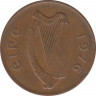 Монета. Ирландия. 2 пенса 1976 год. ав.