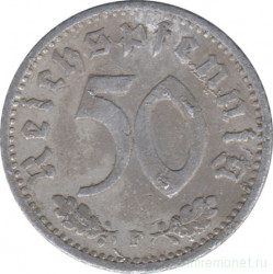 Монета. Германия. Третий Рейх. 50 рейхспфеннигов 1940 год. Монетный двор - Штутгарт (F).